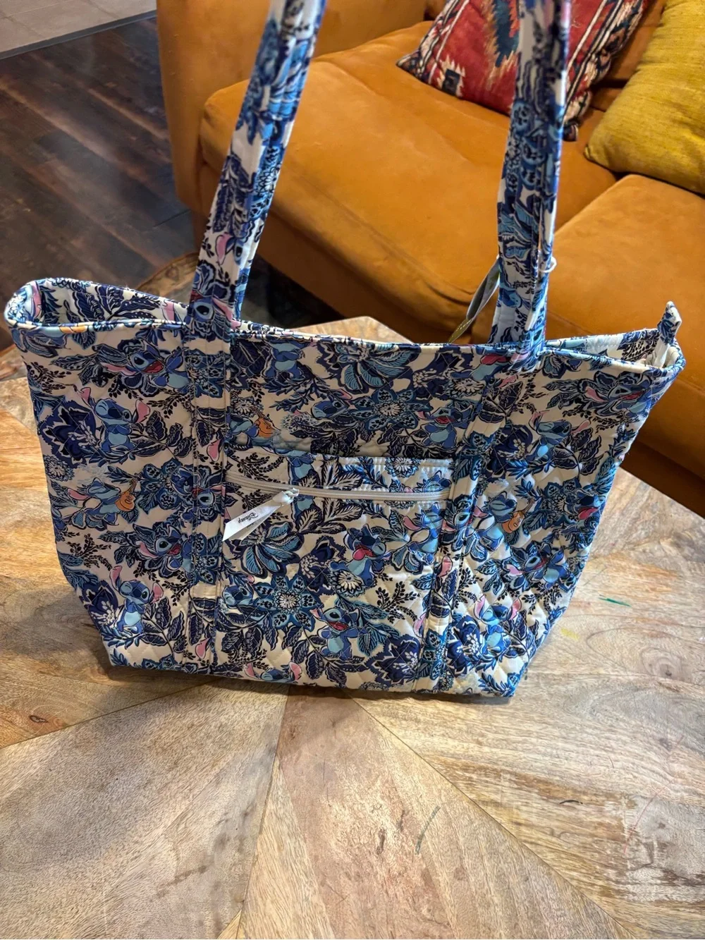 Vera Bradley Blue Floral Quilted Tote